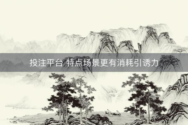 投注平台 特点场景更有消耗引诱力