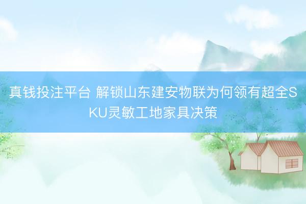 真钱投注平台 解锁山东建安物联为何领有超全SKU灵敏工地家具决策
