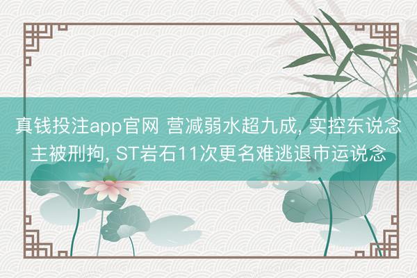 真钱投注app官网 营减弱水超九成, 实控东说念主被刑拘, ST岩石11次更名难逃退市运说念